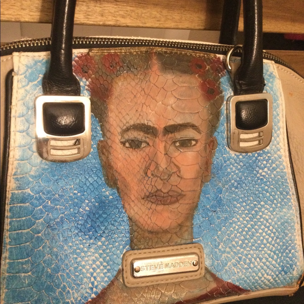 Steve Madden Hand Painted Frida Kahlo Hand Bag Gem